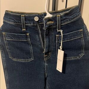 Outerknown Women's High Rise Jeans in Dark Indigo